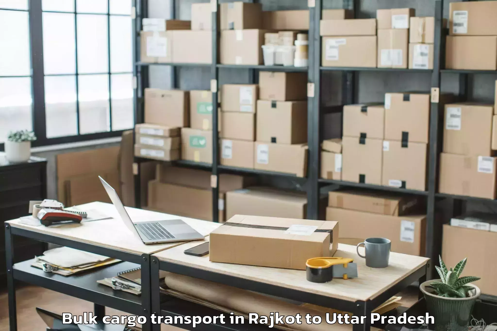 Professional Rajkot to Gorakhpur Airport Gop Bulk Cargo Transport